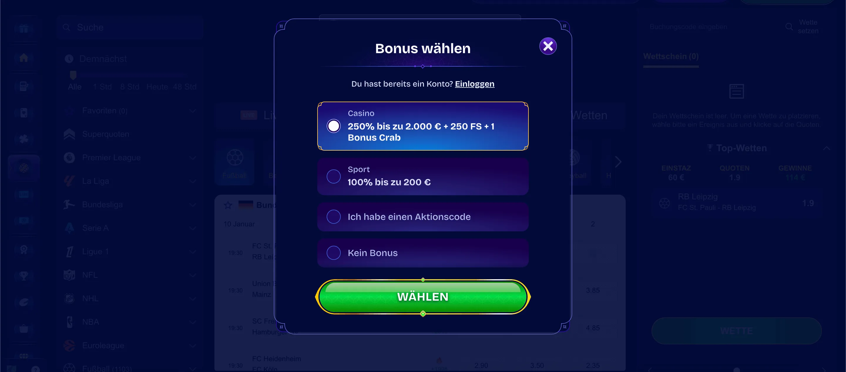 Das Spieleuniversum entfaltet sich &ndash; WishWin Casino Spielekosmos